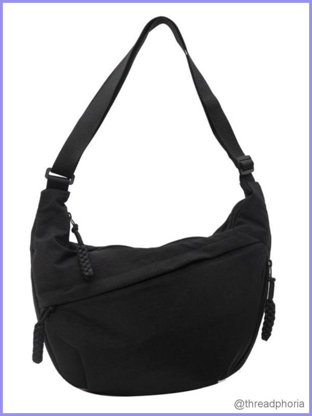 Nylon Crescent Crossbody Bag Shoulder Tote Sling Handbag Dumpling Purse Travel